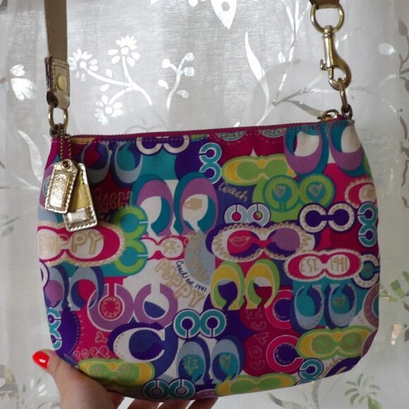 Fun Coach Bag, Authentic Poppy 1941 Collection Bag, Bright multi-colored - Picture 4 of 15